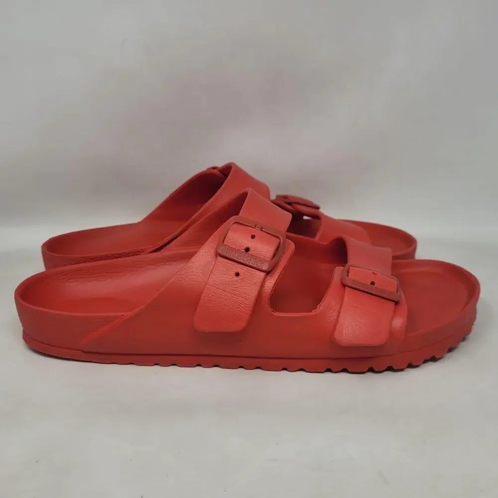 Birkenstock Arizona Sandals Men EU46 US13.5 Red EVA Slides Slip On Comfort Beach
